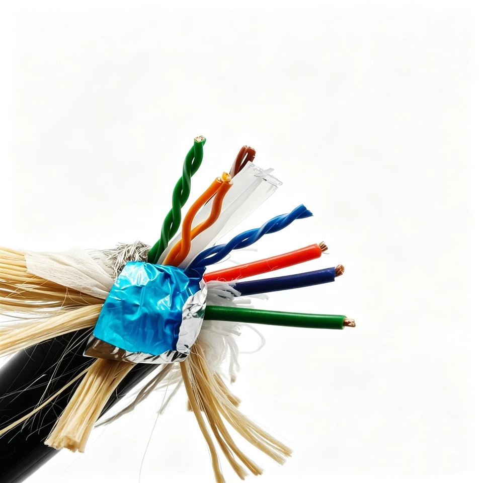 Персонализиран ROV кабел 3*0,75 mm²+STP CAT6, PE изолация, устойчива на хидролиза TPU обвивка с екраниране за подводни камери